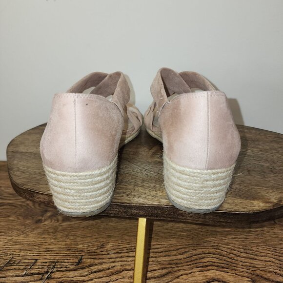 LifeStride Soft System Blush Pink Siesta Espadrille Wedge Sandal-Size 9 - Picture 4 of 7